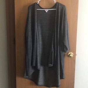 LuLaRoe Gray Lindsay 3/4 Sleeve Kimono